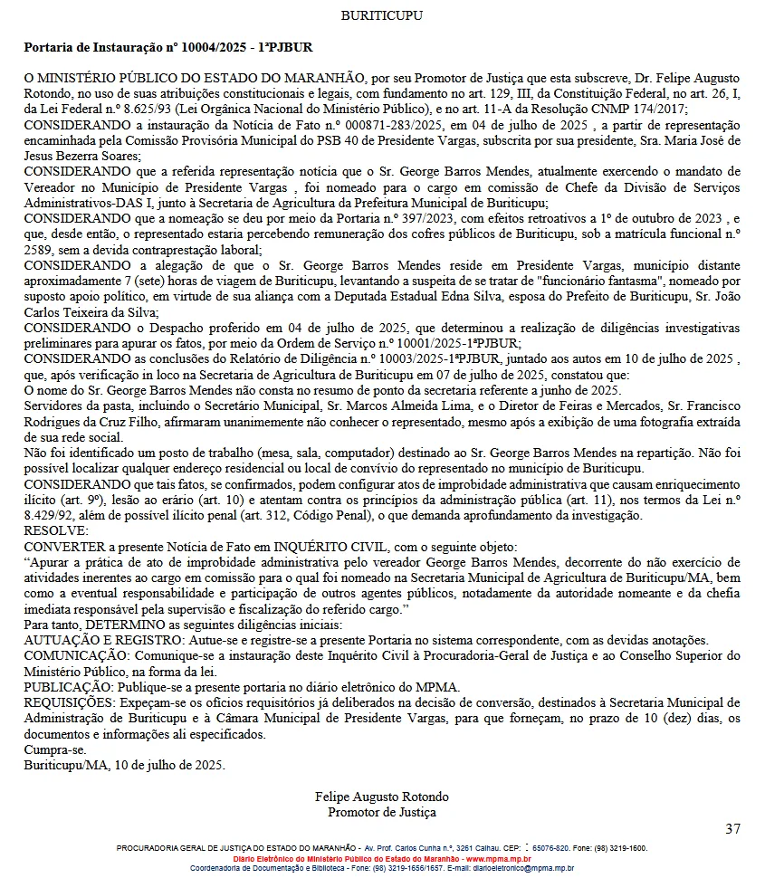 Denúncia do Ministério Público