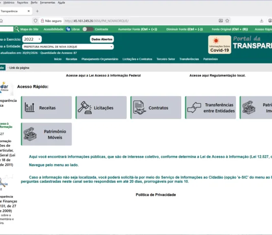 Cadê a transparência? Prefeitura de Nova Iorque bloqueia consulta a gastos municipais no Portal da Transparência